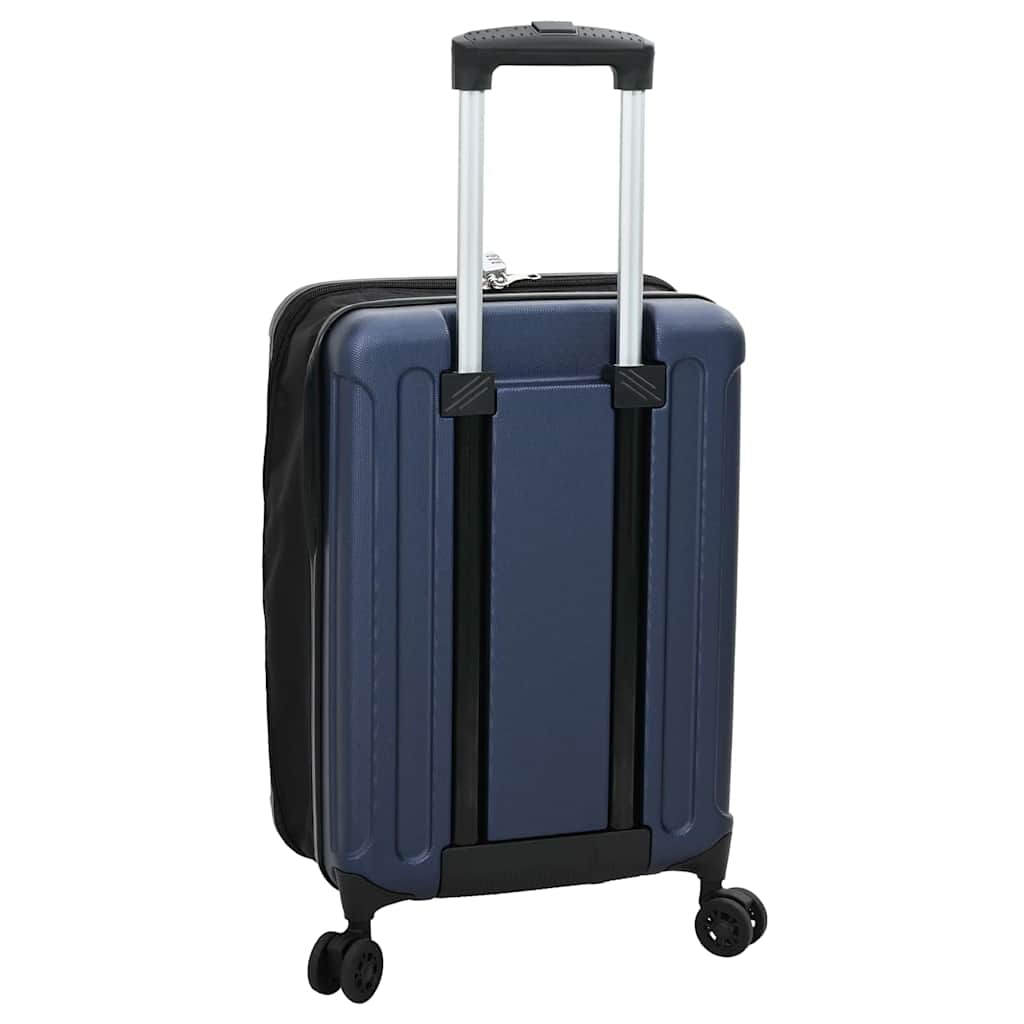 vidaXL Suitcase Folding Dark blue 34 x 23 x 55.5 cm ABS Plastic