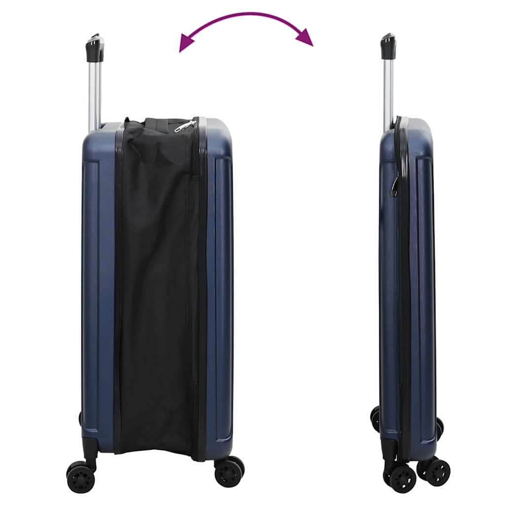 vidaXL Suitcase Folding Dark blue 43 x 27 x 66 cm ABS Plastic