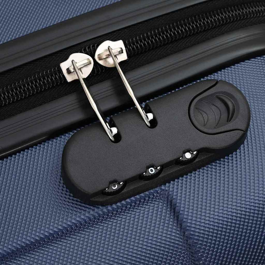 vidaXL Suitcase Set 3 pcs Dark blue 50 x 31 x 78 cm ABS Plastic, Steel