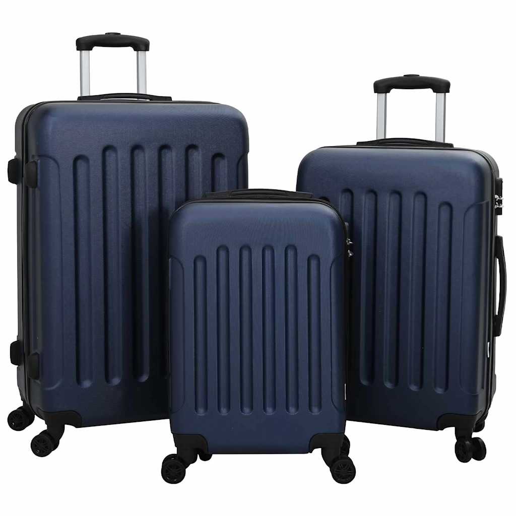 vidaXL Suitcase Set 3 pcs Dark blue 50 x 31 x 78 cm ABS Plastic, Steel