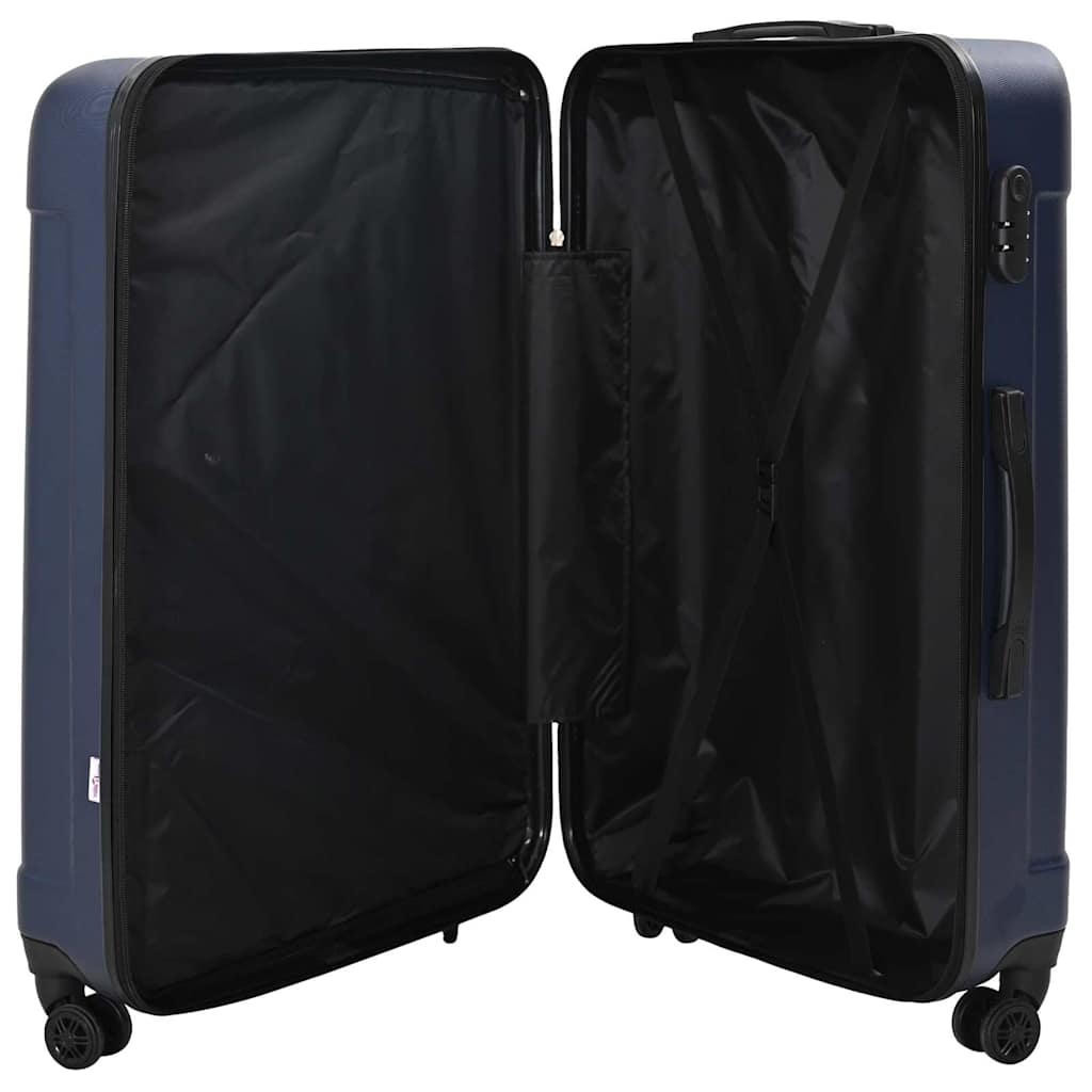 vidaXL Suitcase Set 3 pcs Dark blue 50 x 31 x 78 cm ABS Plastic, Steel