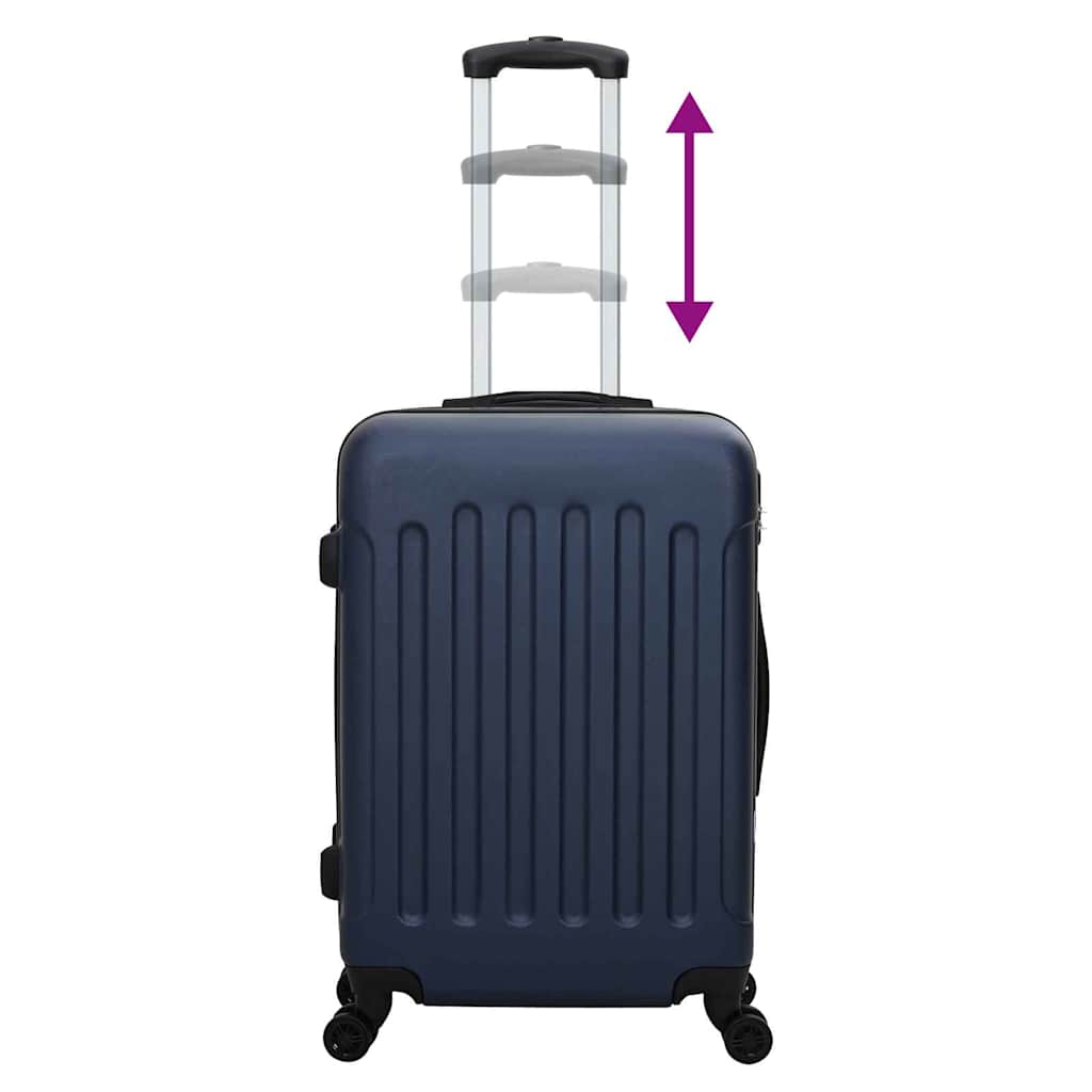 vidaXL Suitcase Set 3 pcs Dark blue 50 x 31 x 78 cm ABS Plastic, Steel