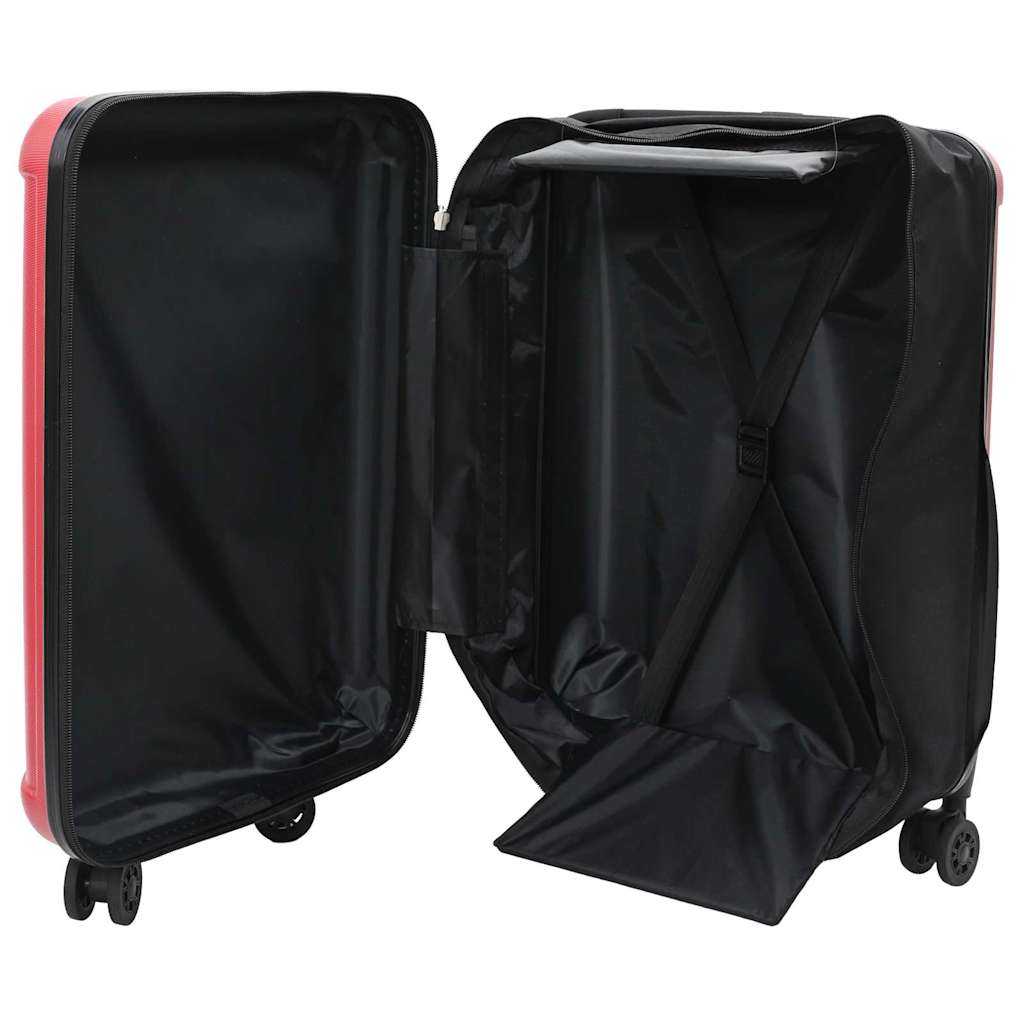vidaXL Suitcase Folding with Lock Red 34 x 23 x 55.5 cm ABS Plastic