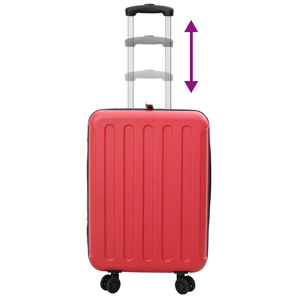 vidaXL Suitcase Folding with Lock Red 34 x 23 x 55.5 cm ABS Plastic