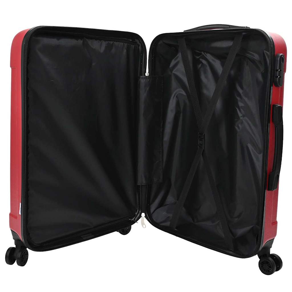 vidaXL Suitcase Set 3 pcs Red 50 x 31 x 78 cm ABS Plastic, Steel