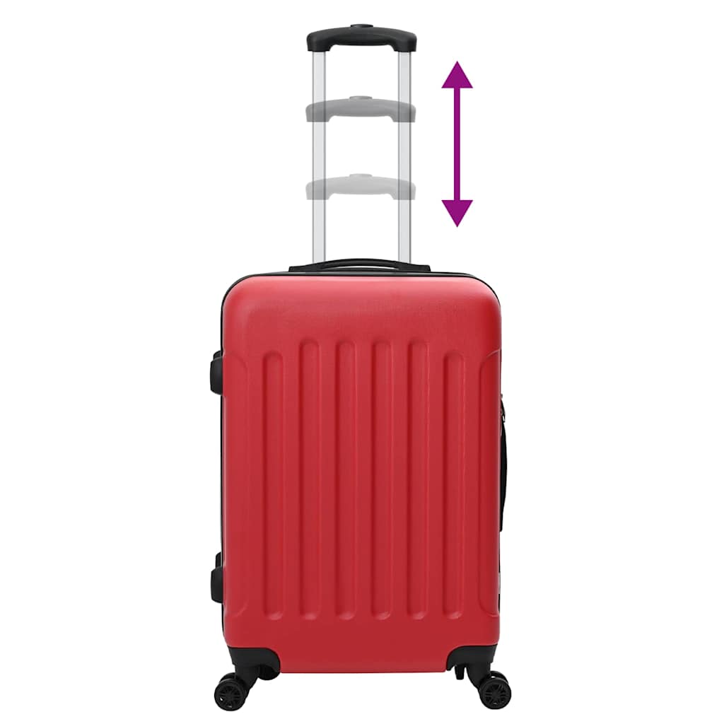 vidaXL Suitcase Set 3 pcs Red 50 x 31 x 78 cm ABS Plastic, Steel