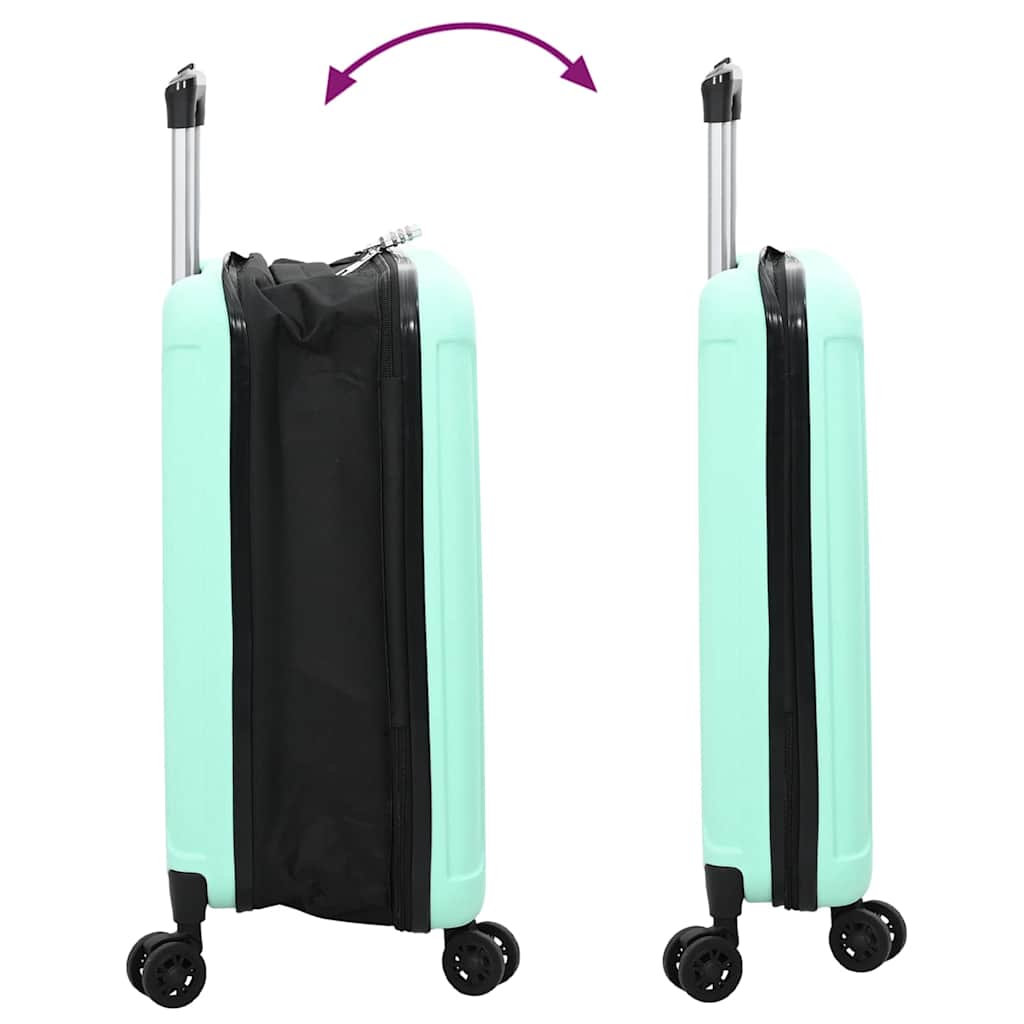 vidaXL Suitcase Folding Mint green 34 x 23 x 55.5 cm ABS Plastic