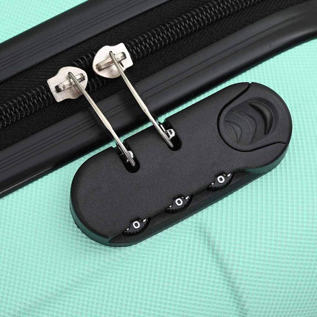 vidaXL Suitcase Set with Lock 3 pcs Mint green 50 x 31 x 78 cm