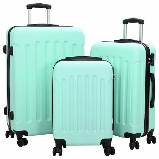 vidaXL Suitcase Set with Lock 3 pcs Mint green 50 x 31 x 78 cm