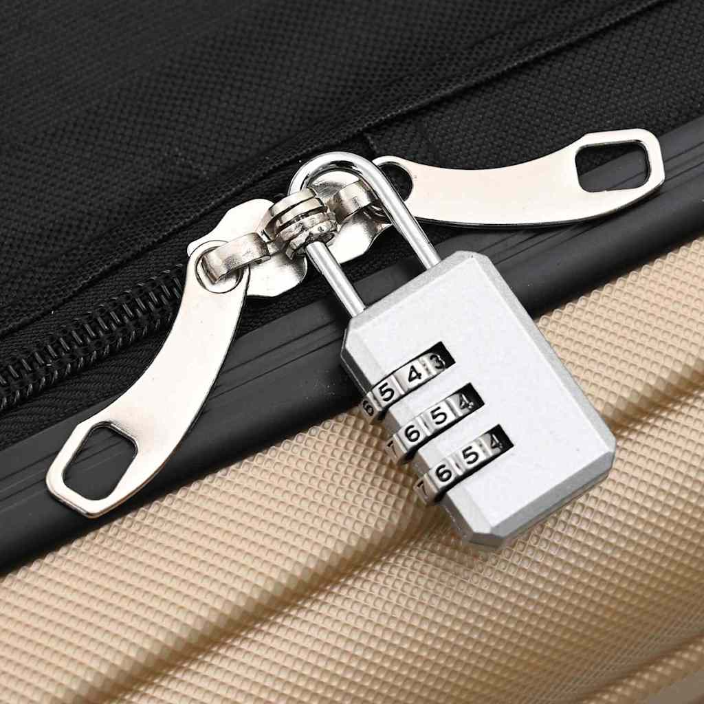 vidaXL Suitcase Folding Champagne 34 x 23 x 55.5 cm ABS Plastic