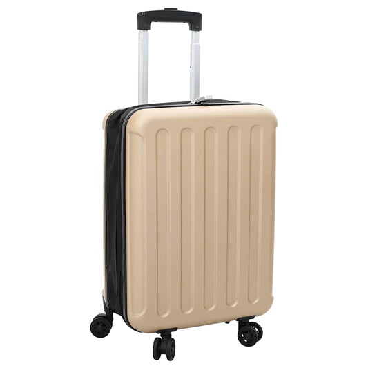 vidaXL Suitcase Folding Champagne 34 x 23 x 55.5 cm ABS Plastic