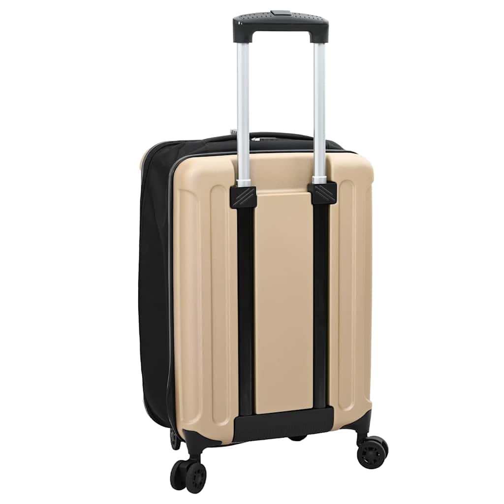 vidaXL Suitcase Folding Champagne 34 x 23 x 55.5 cm ABS Plastic