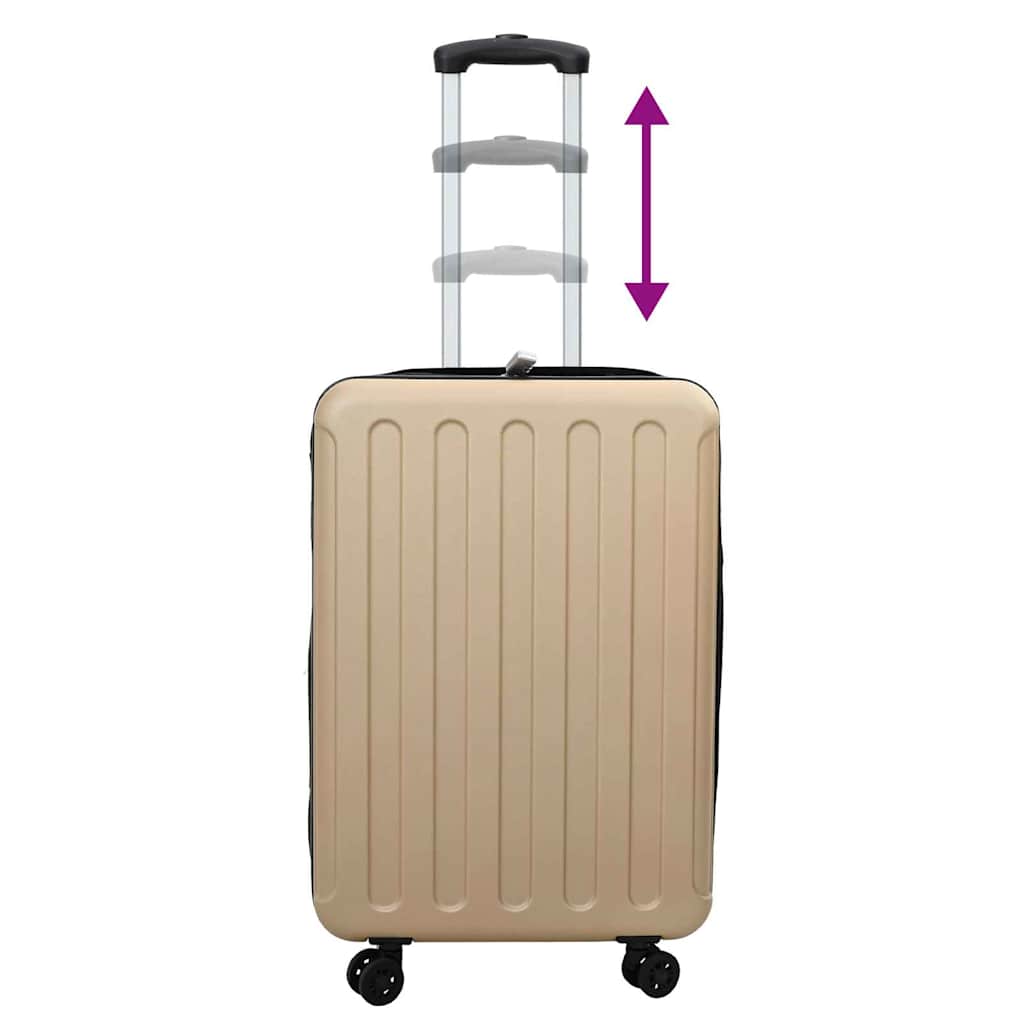 vidaXL Suitcase Folding Champagne 34 x 23 x 55.5 cm ABS Plastic