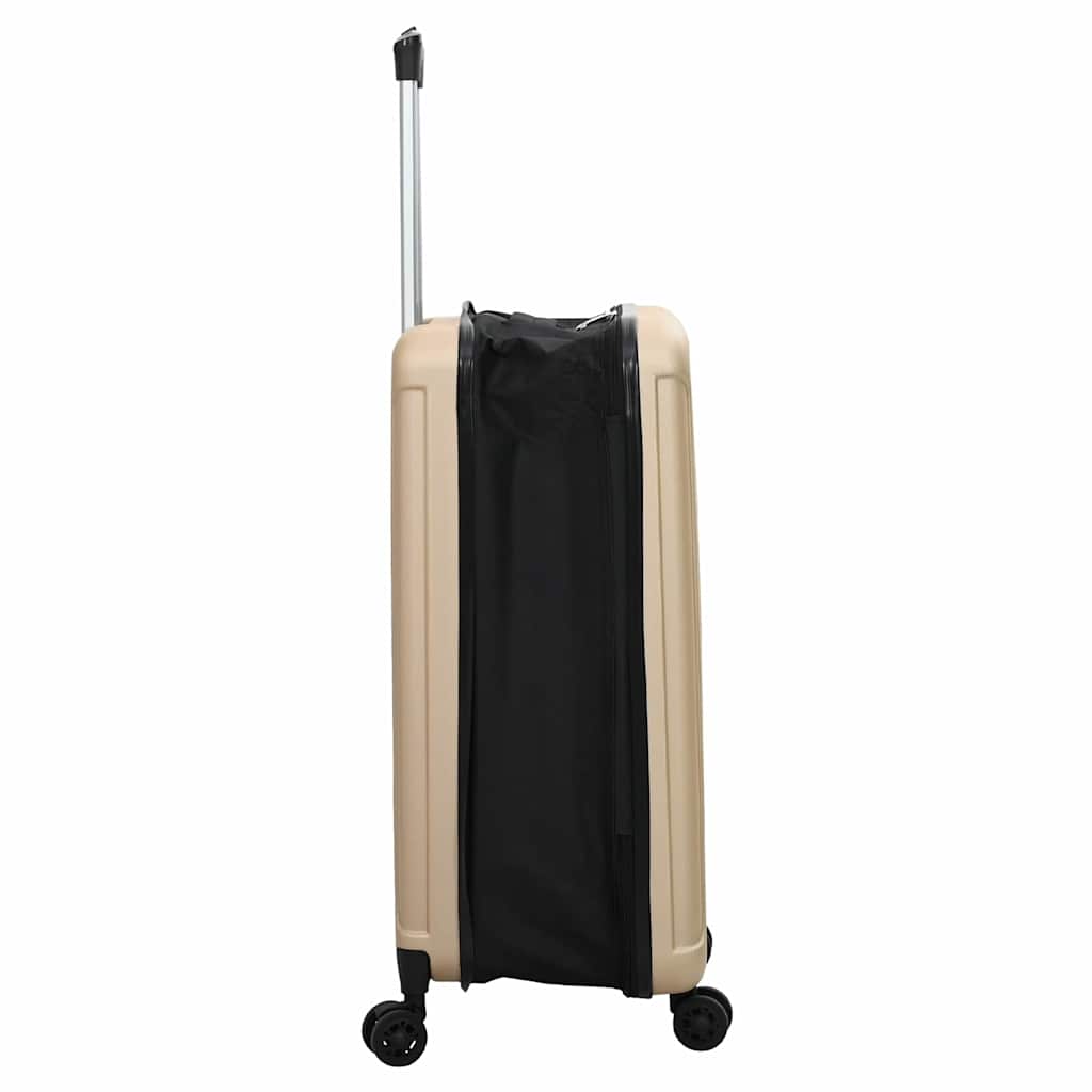 vidaXL Suitcase Folding Champagne 34 x 23 x 55.5 cm ABS Plastic