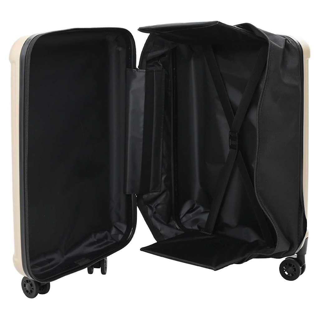 vidaXL Suitcase Folding Champagne 50 x 30 x 76 cm ABS Plastic
