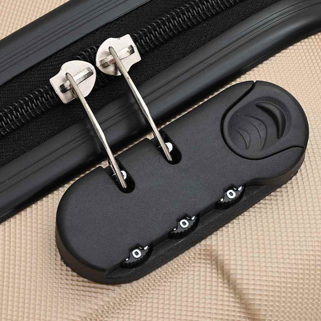 vidaXL Suitcase Set 3 pcs Champagne 50 x 31 x 78 cm ABS Plastic, Steel