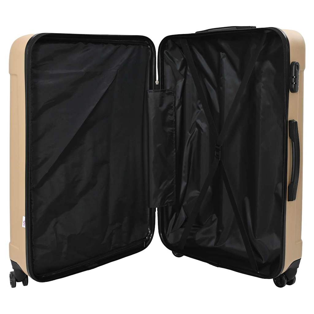 vidaXL Suitcase Set 3 pcs Champagne 50 x 31 x 78 cm ABS Plastic, Steel