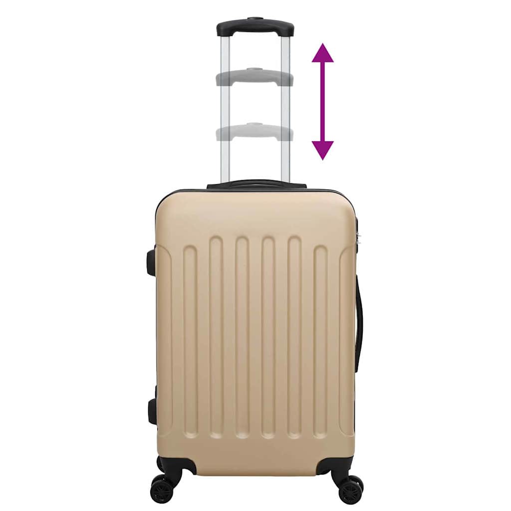 vidaXL Suitcase Set 3 pcs Champagne 50 x 31 x 78 cm ABS Plastic, Steel