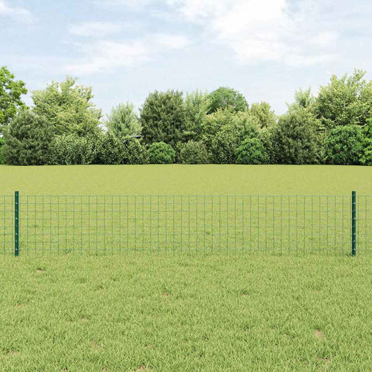 Embedded Fence Post 5 pcs Green 80 cm Powder-Coated Steel