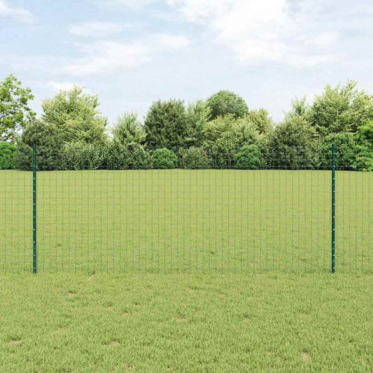 Embedded Fence Post 5 pcs Green 140 cm Powder-Coated Steel