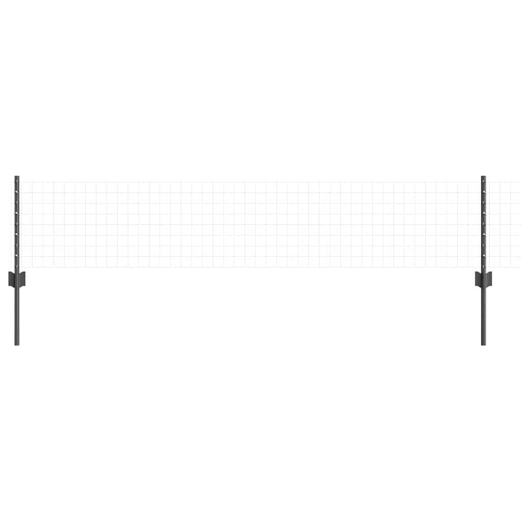 Fence Post 5 pcs Grey 40 cm Steel