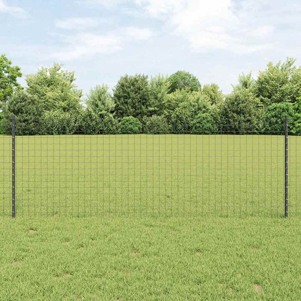 Fence Post 5 pcs Grey 80 cm Steel