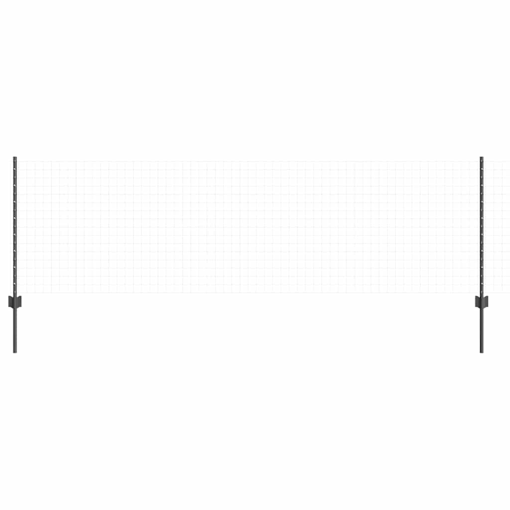 Fence Post 5 pcs Grey 80 cm Steel