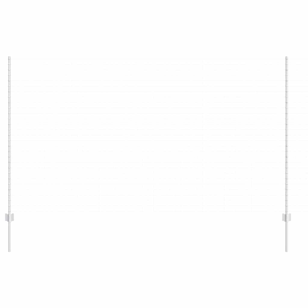 Fence Post 5 pcs Silver 160 cm Steel