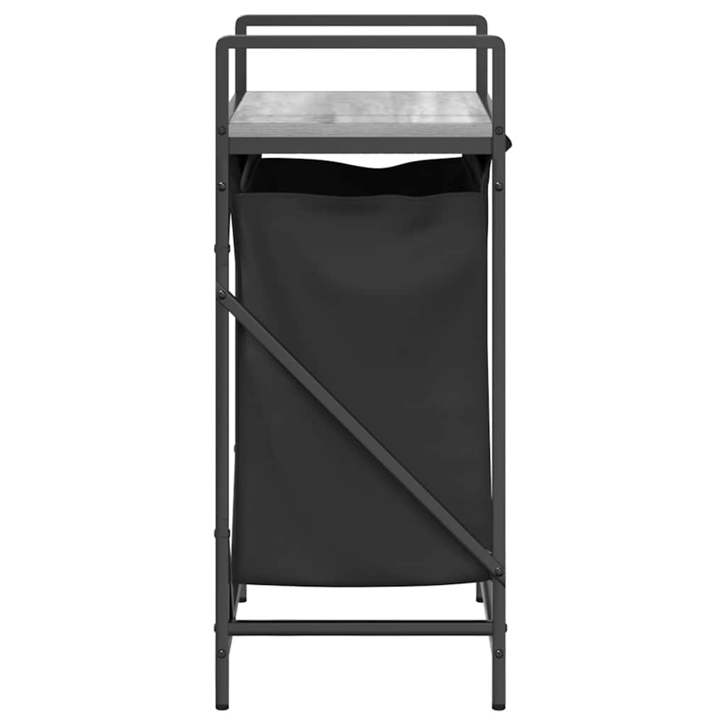 Laundry Basket 1 Compartment with Shelf Grey Sonoma