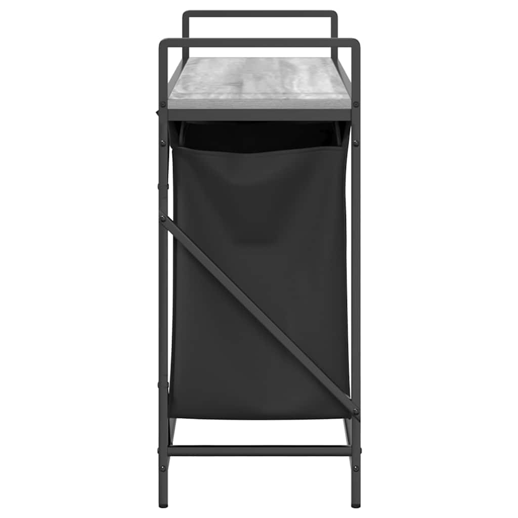 Laundry Basket 2 Compartments with Shelf Grey Sonoma