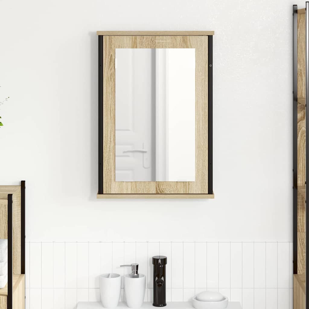 Mirror Cabinet Sonoma Oak 42 x 12 x 60 cm Engineered Wood