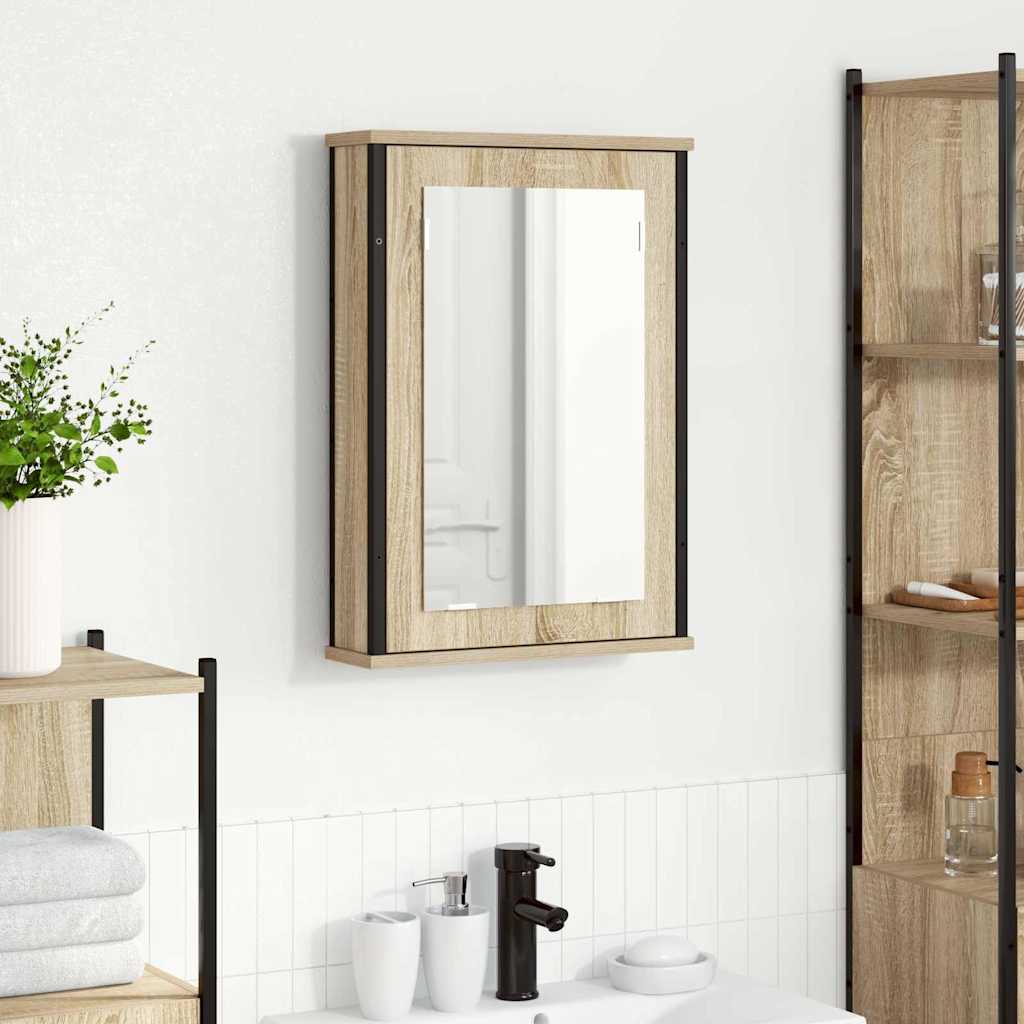 Mirror Cabinet Sonoma Oak 42 x 12 x 60 cm Engineered Wood