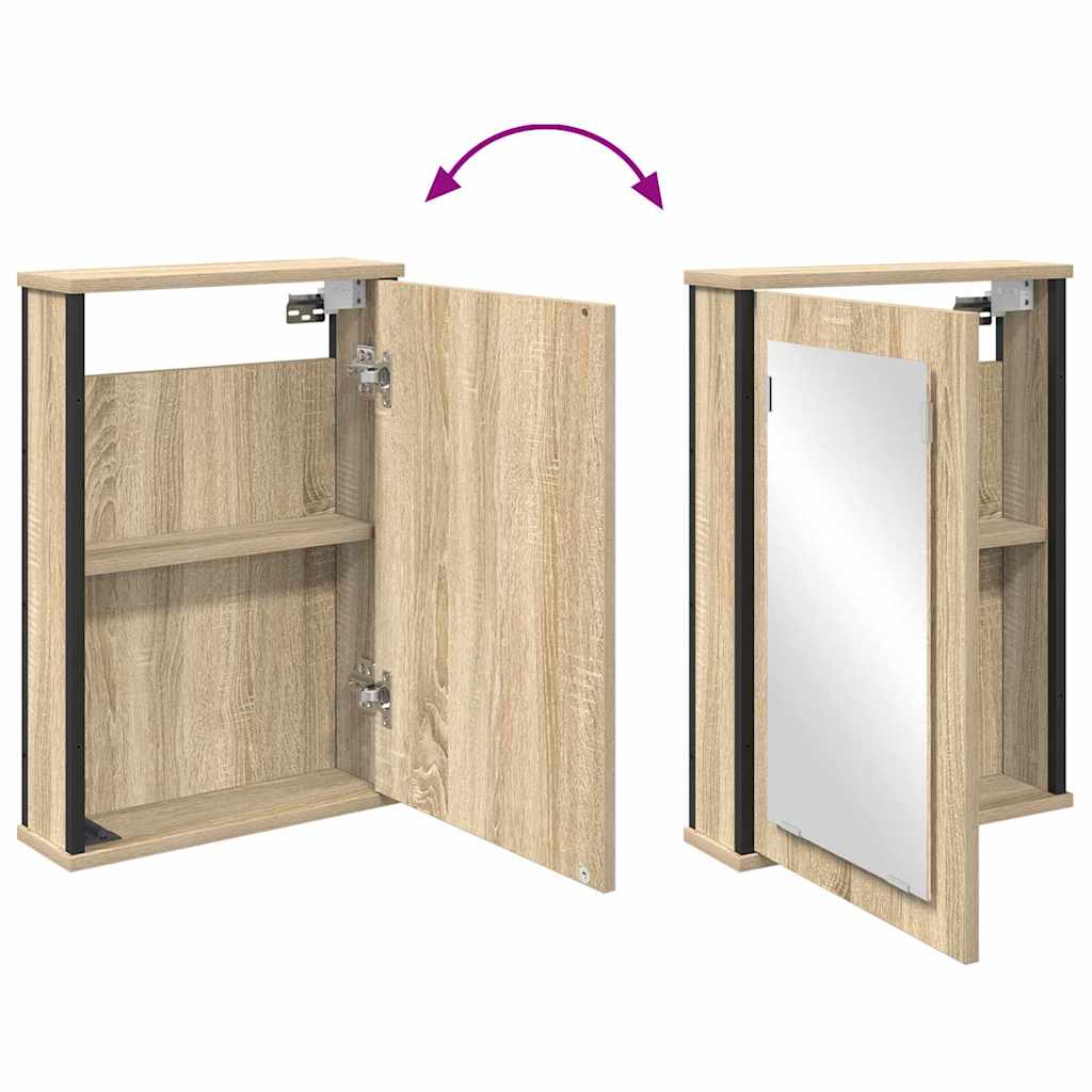 Mirror Cabinet Sonoma Oak 42 x 12 x 60 cm Engineered Wood