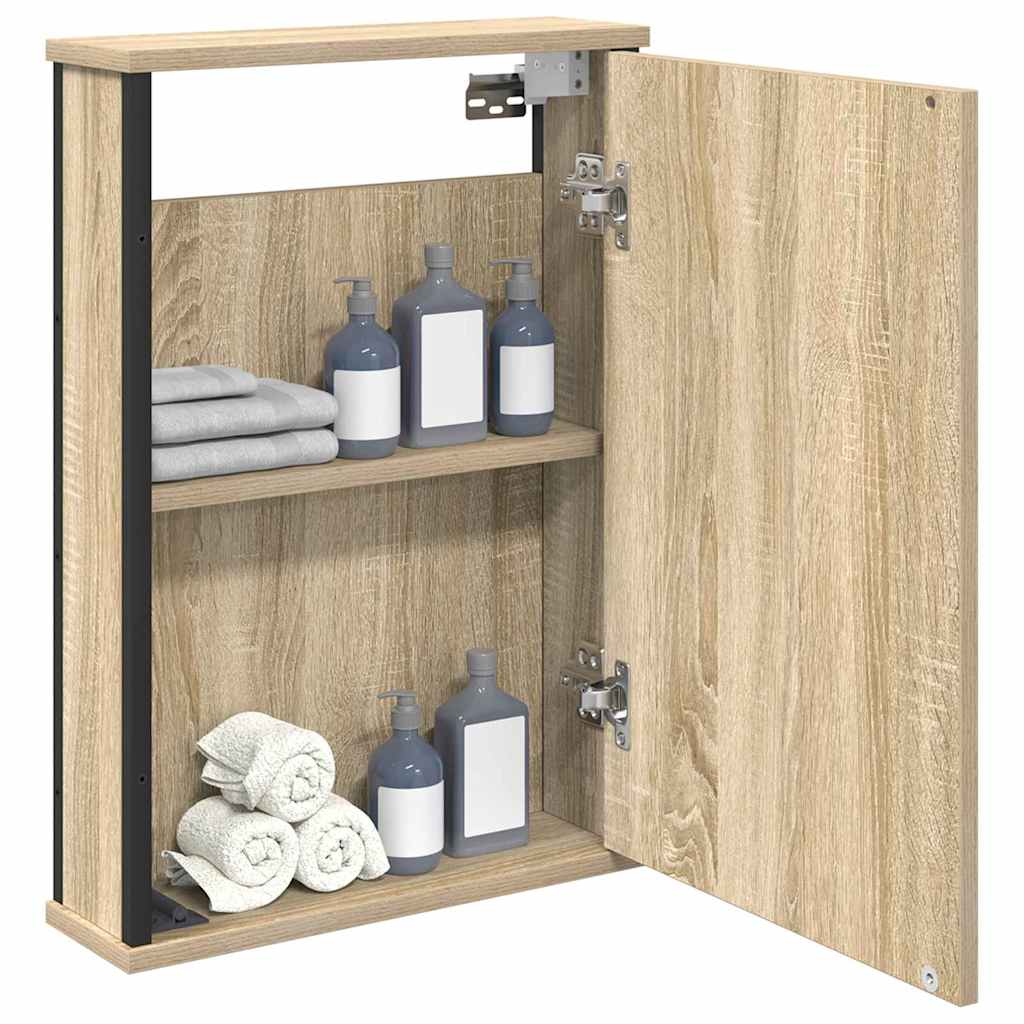 Mirror Cabinet Sonoma Oak 42 x 12 x 60 cm Engineered Wood