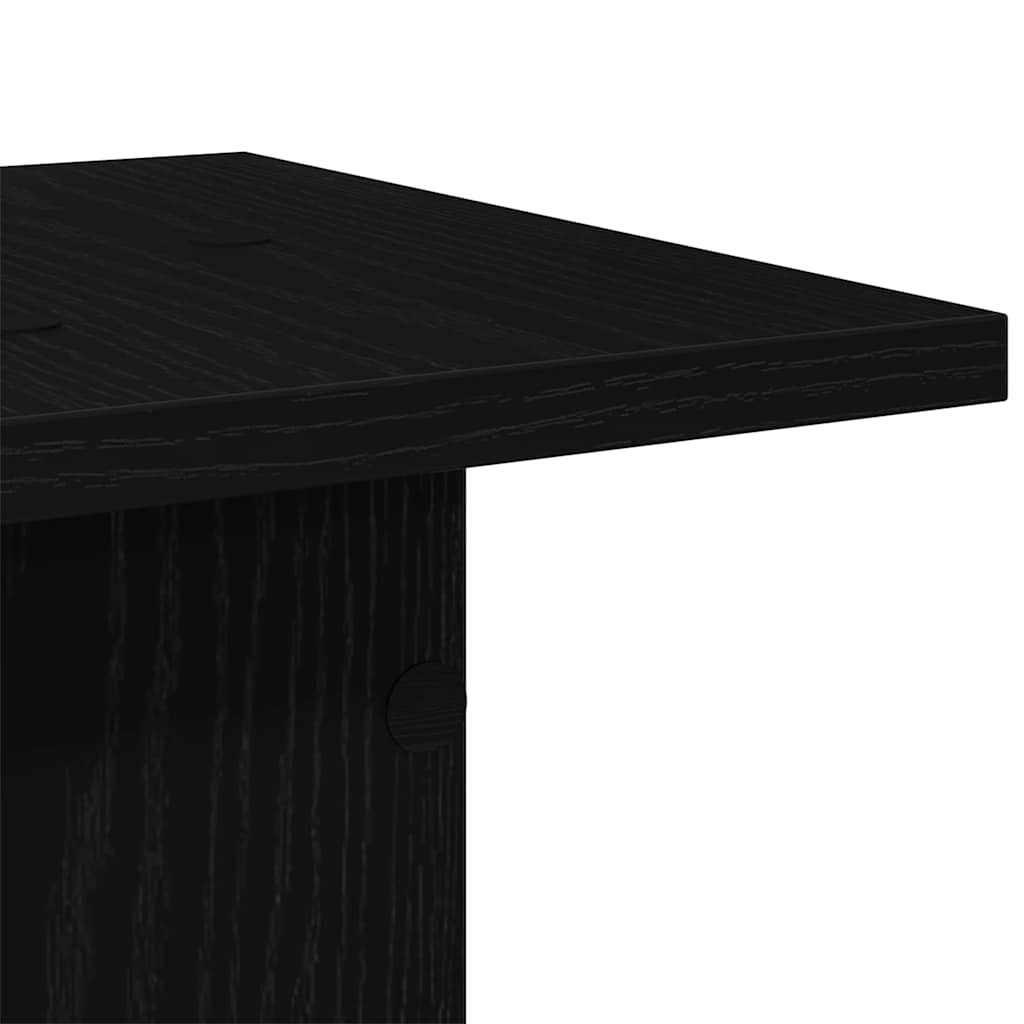 Speaker Stands 2 pcs Black Oak 30 x 30 x 80 cm Engineered Wood