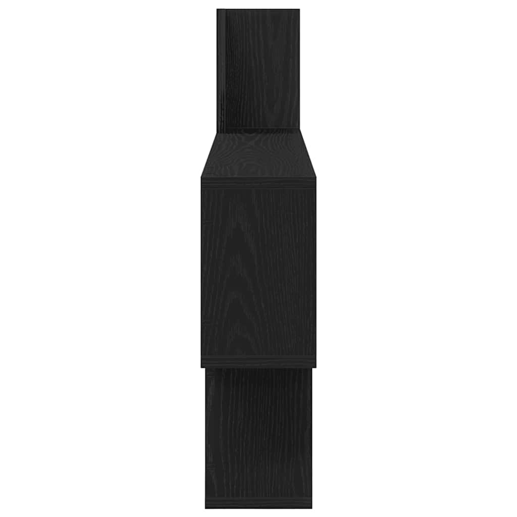 Wall Shelf Black Oak 100x15x70 cm Engineered Wood