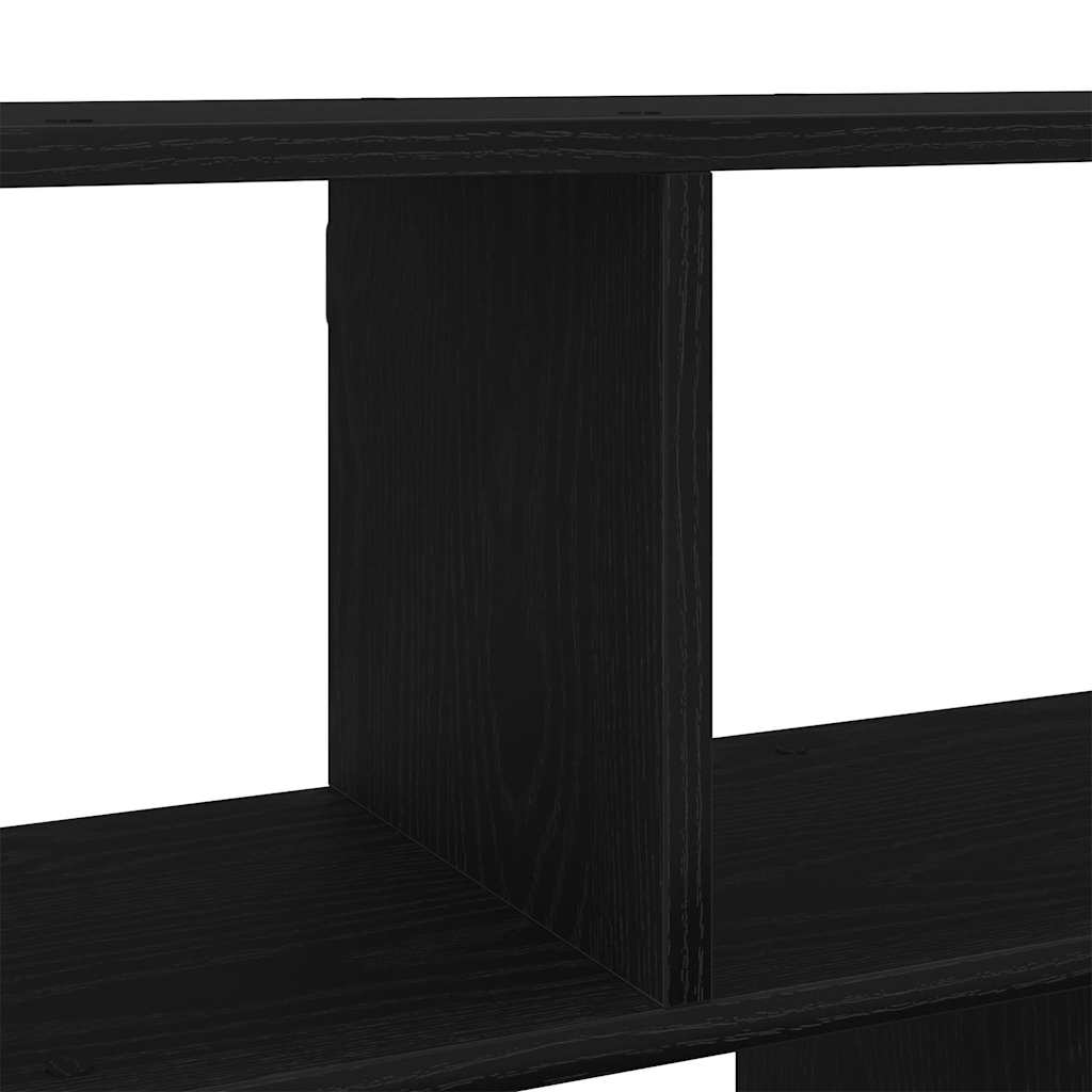 Wall Shelf Black Oak 100x25x50 cm Engineered Wood