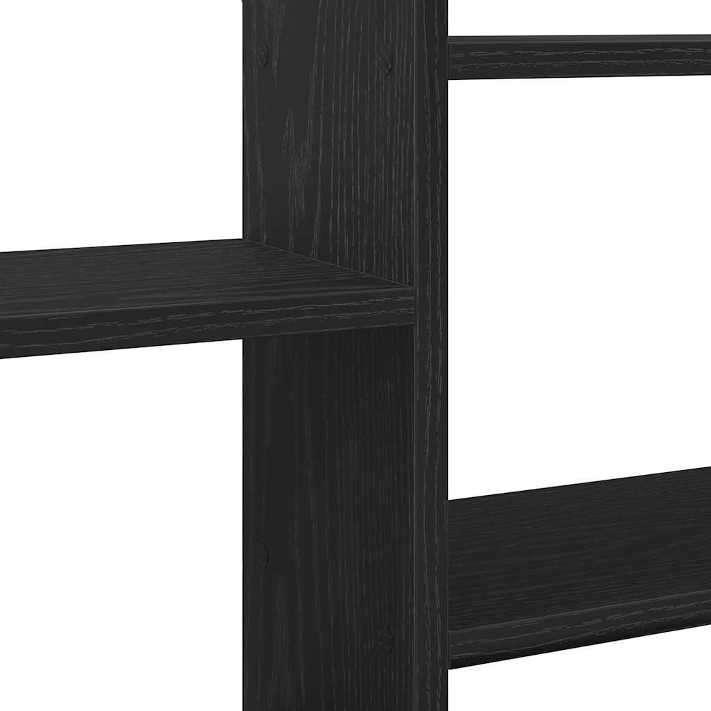 Wall Shelf Black Oak 167,5x18x68 cm Engineered Wood