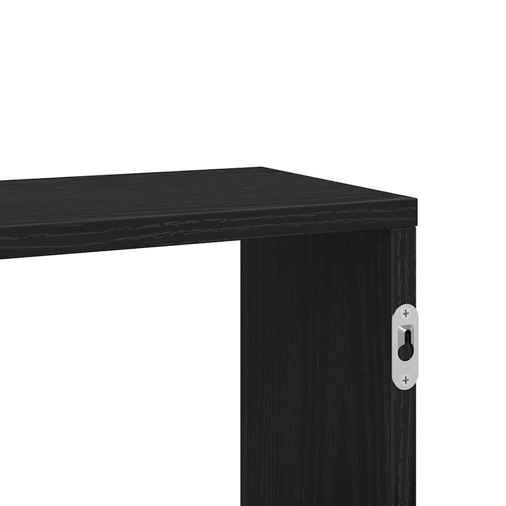 Wall Shelf Black Oak 167.5x18x68 cm Engineered Wood