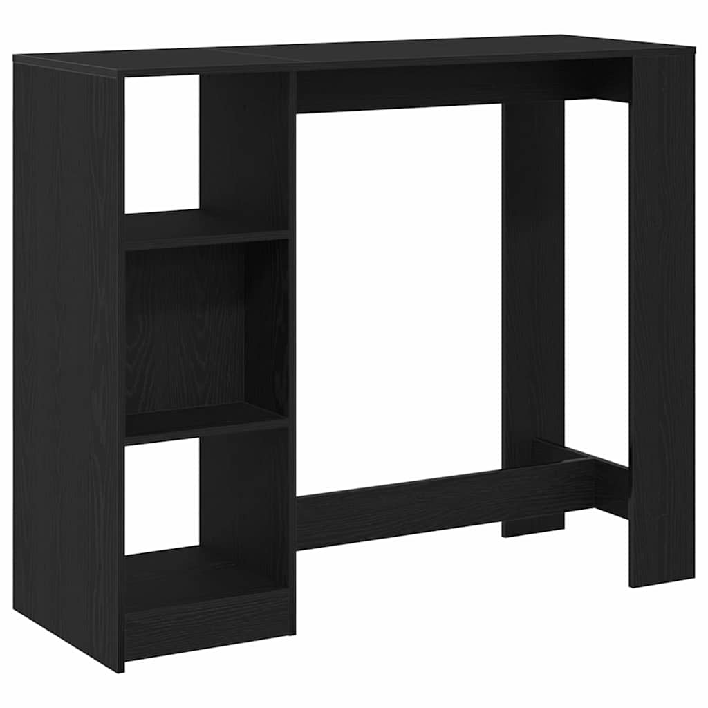 Bar Table Black Oak 124 x 46 x 103.5 cm Engineered Wood