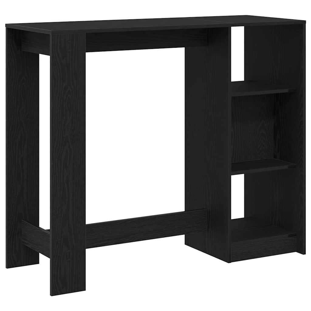 Bar Table Black Oak 124 x 46 x 103.5 cm Engineered Wood