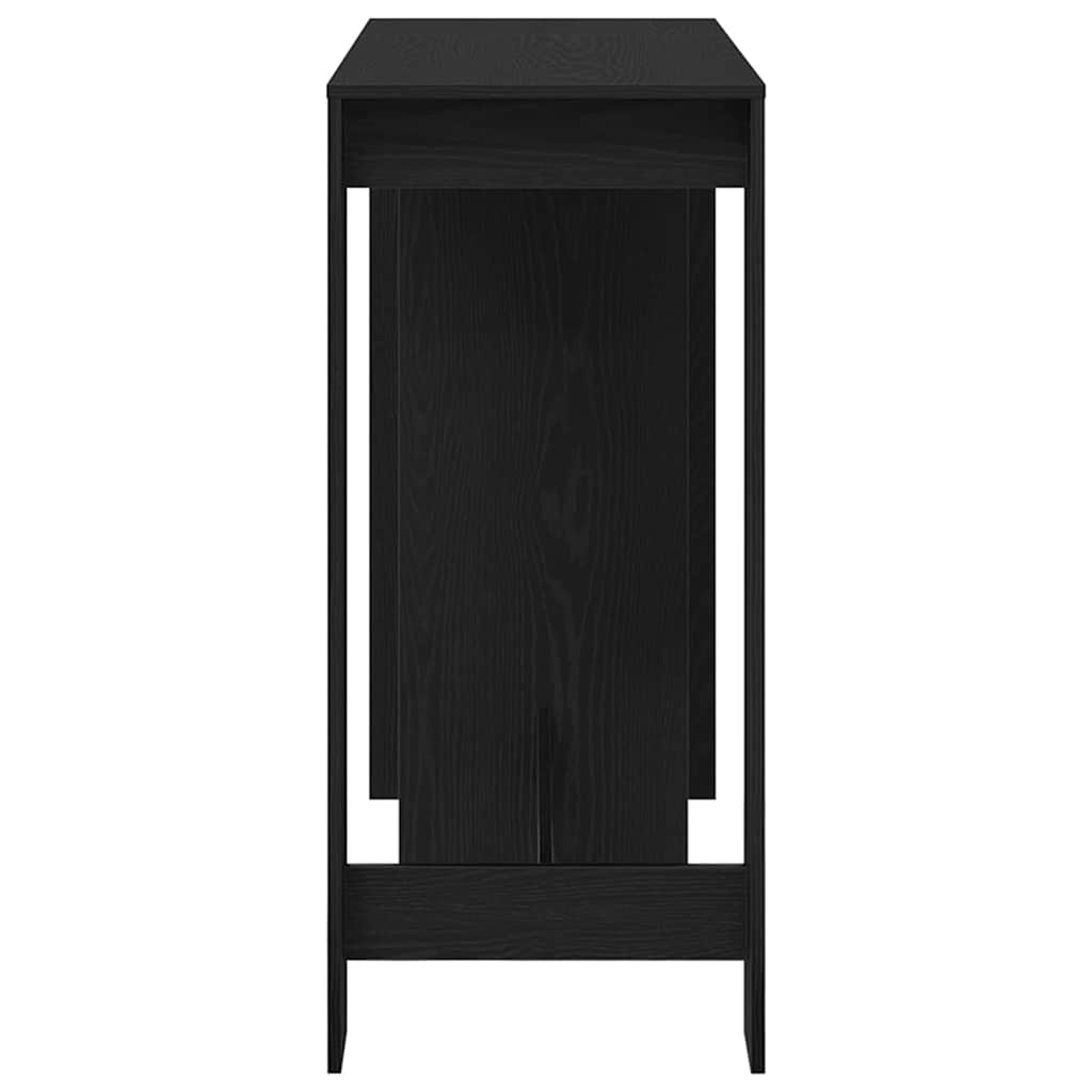 Bar Table Black Oak 124 x 46 x 103.5 cm Engineered Wood