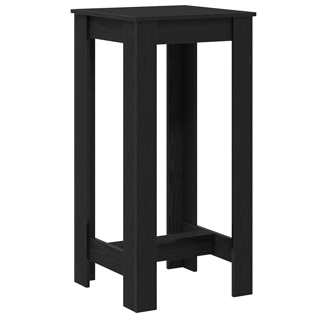Bar Table Black Oak 51 x 50 x 103.5 cm Engineered Wood
