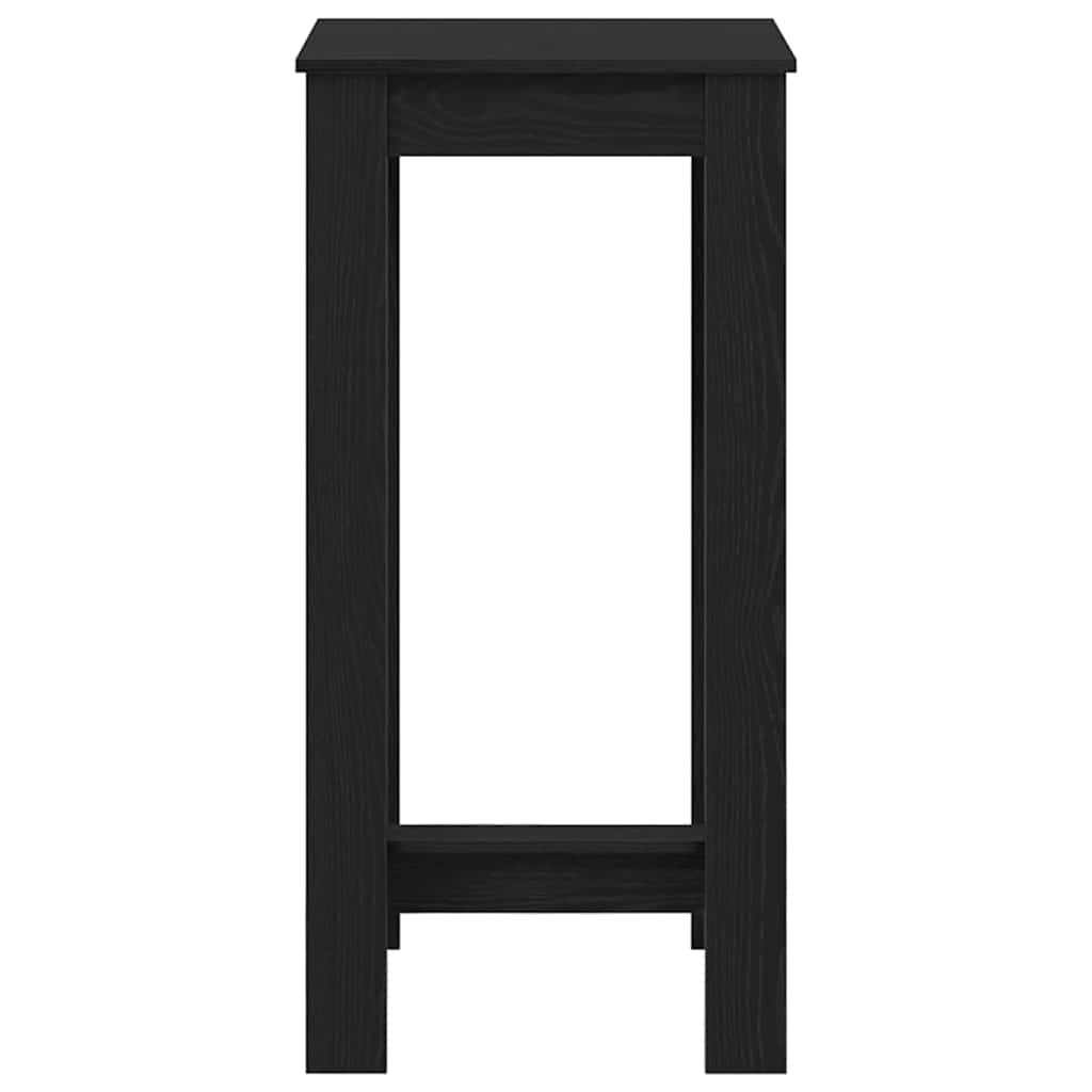 Bar Table Black Oak 51 x 50 x 103.5 cm Engineered Wood