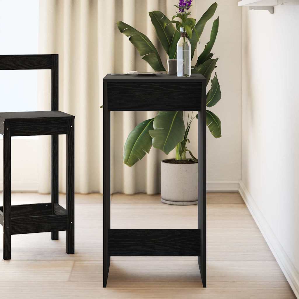 Bar Table 51 x 50 x 103.5 cm Engineered Wood Black Oak