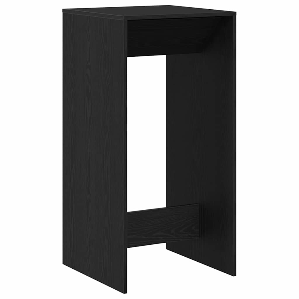 Bar Table Black Oak 51 x 50 x 103.5 cm Engineered Wood