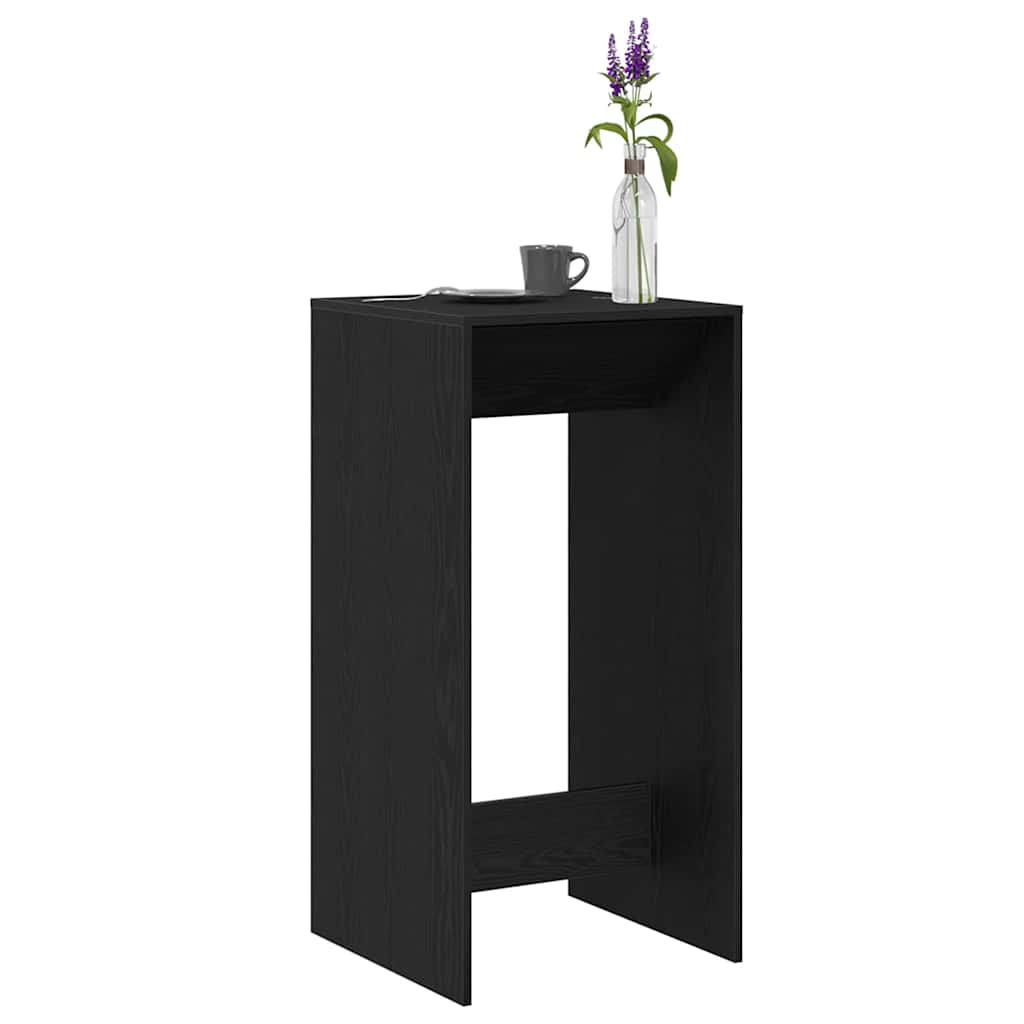 Bar Table Black Oak 51 x 50 x 103.5 cm Engineered Wood