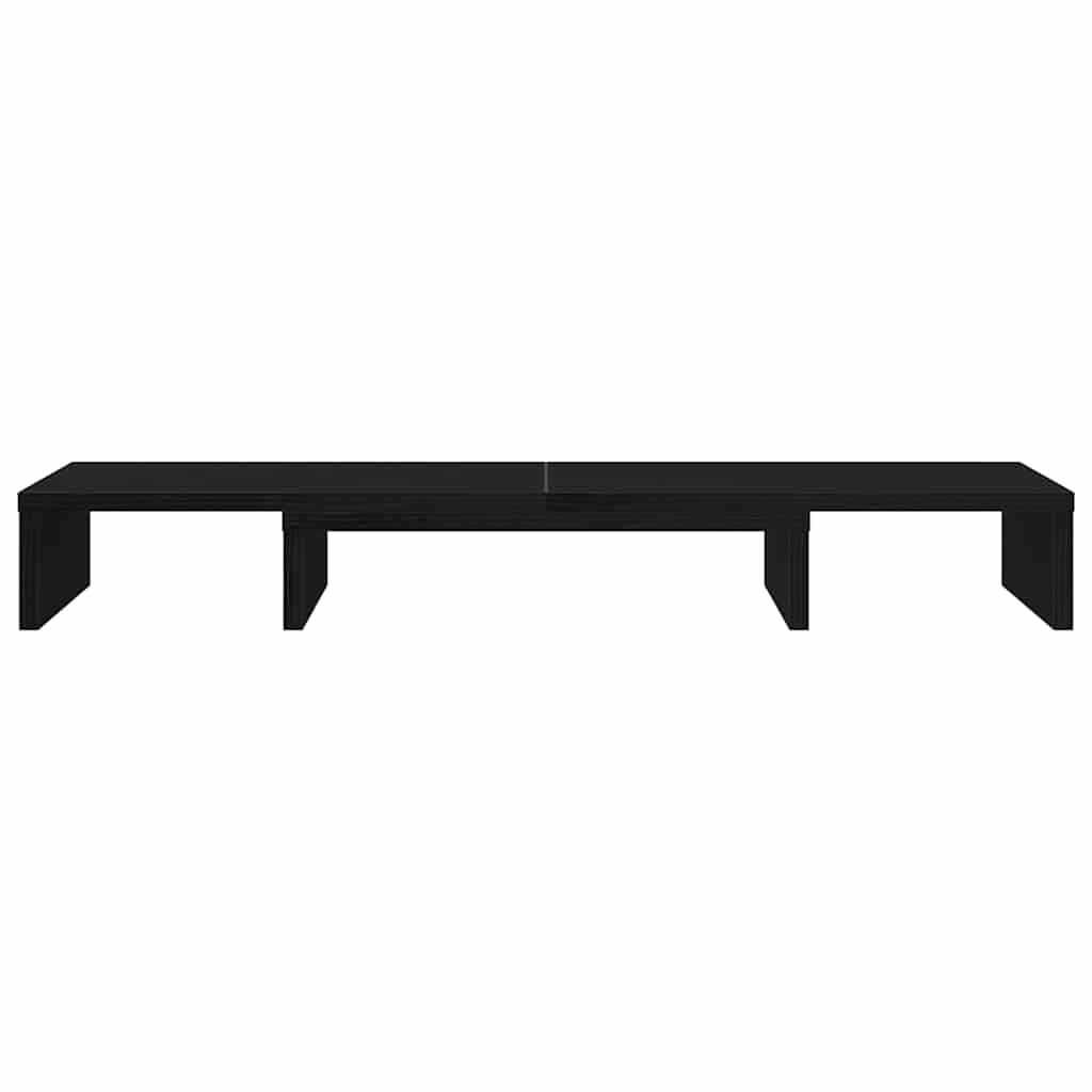Monitor Stand Riser Adjustable Black Oak 80x24x10,5 cm