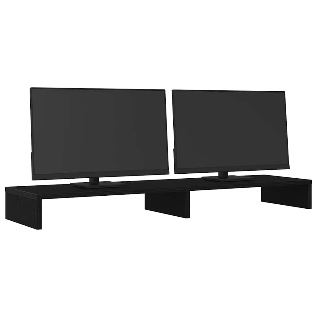 Monitor Stand Black Oak 100x27x10 cm Engineered Wood