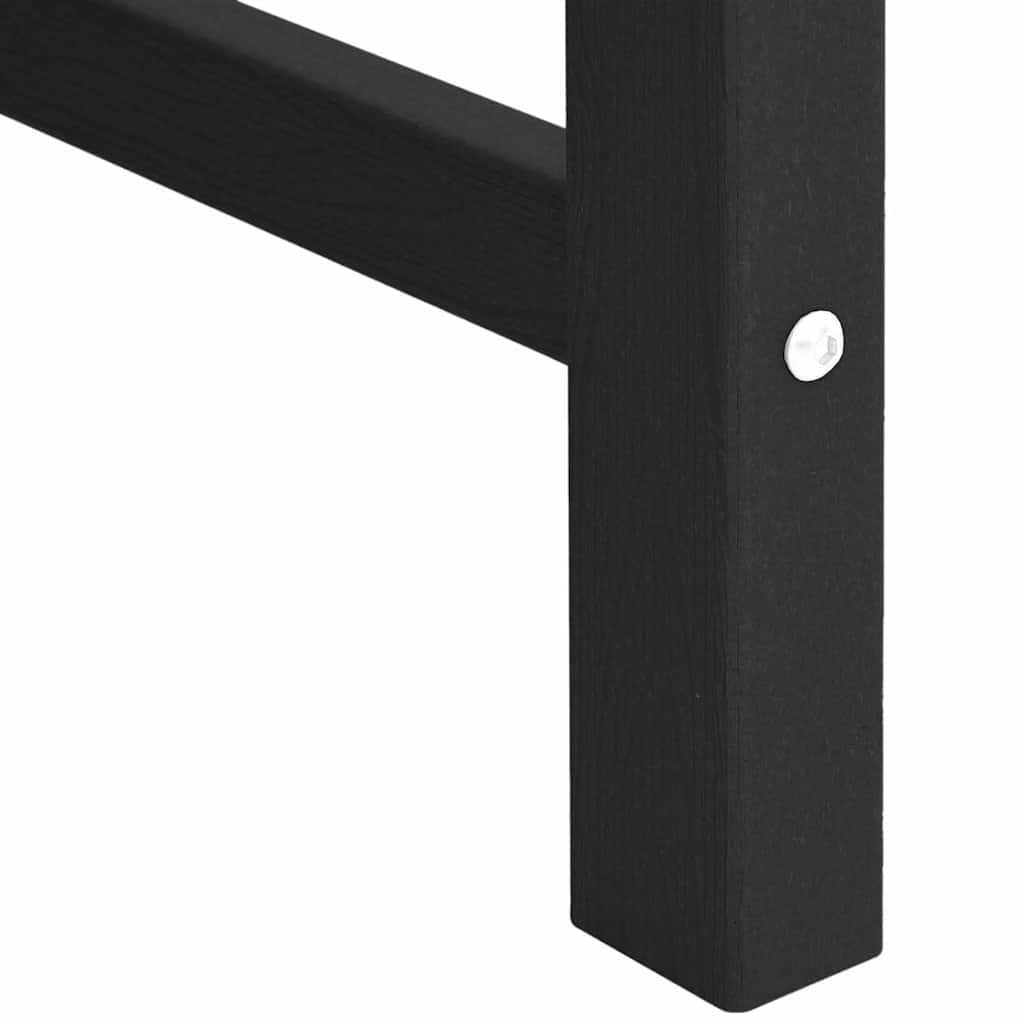 Garden Bench Black 120 x 59 x 88 cm HDPE